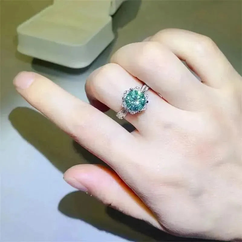 2 Carat Moissanite 925 Sterling Silver Ring - Bad Moms Club