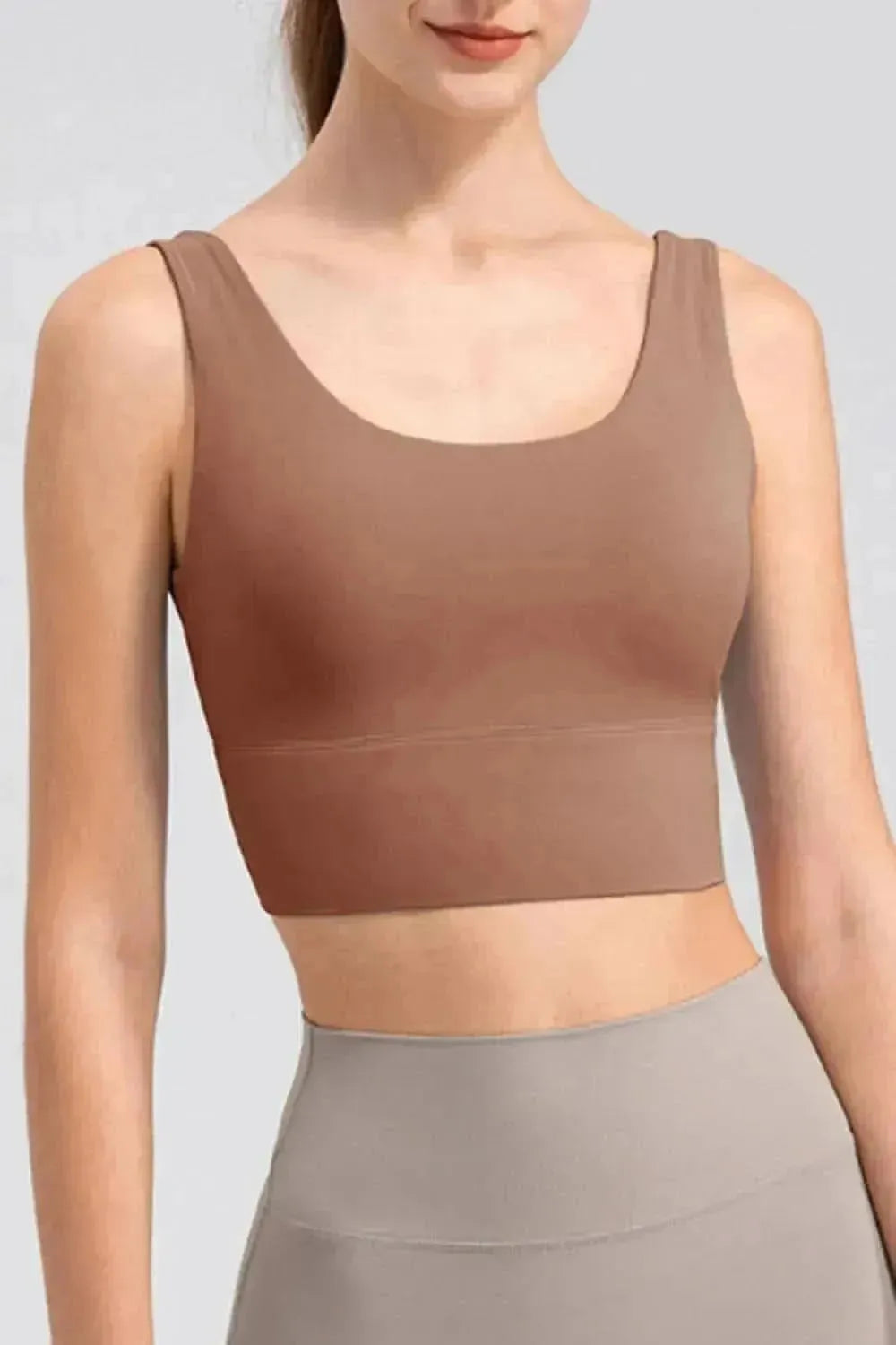 Scoop Neck Wide Strap Active Tank - Bad Moms Club