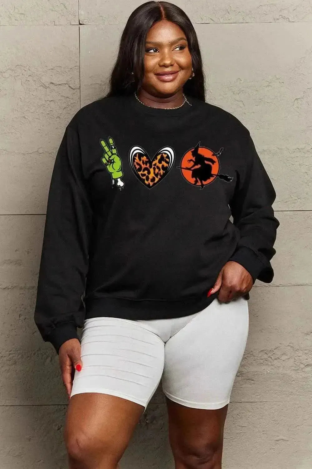 Simply Love Full Size Drop Shoulder Graphic Sweatshirt - Bad Moms Club