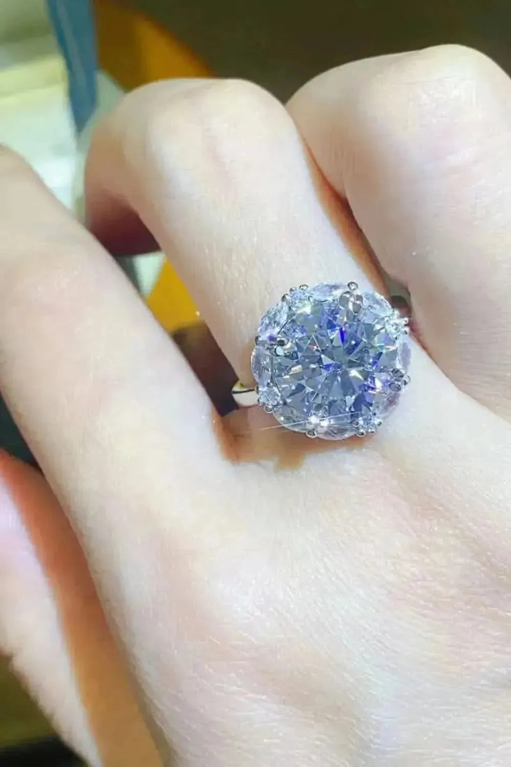 5 Carat Moissanite 925 Sterling Silver Ring - Bad Moms Club