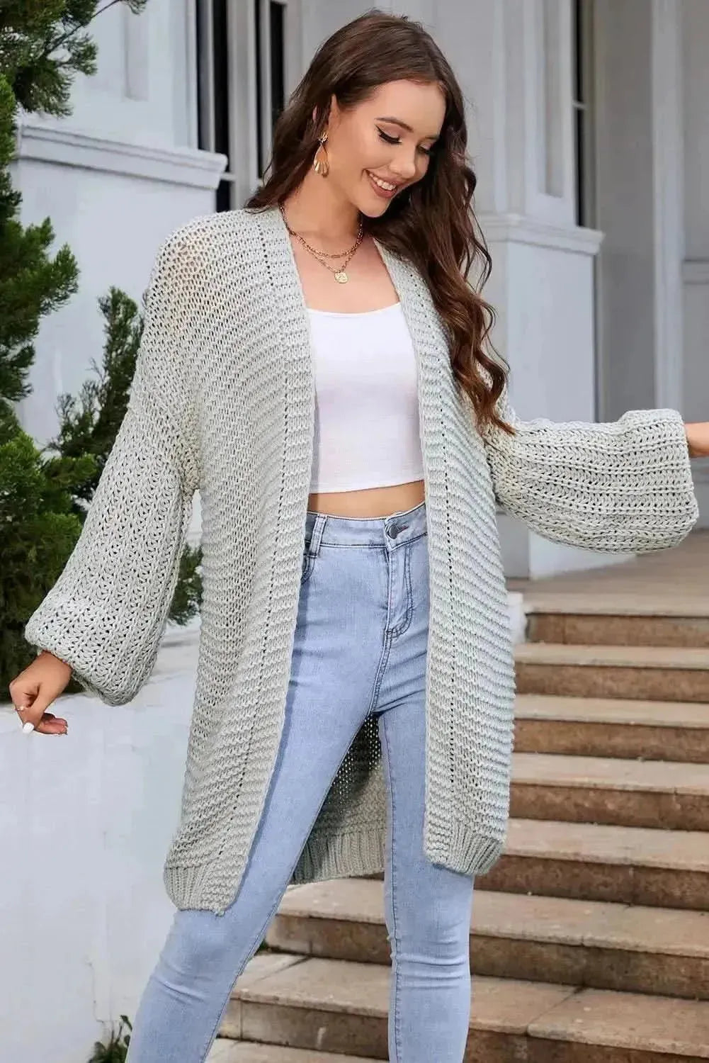 Open Front Longline Cardigan - Bad Moms Club