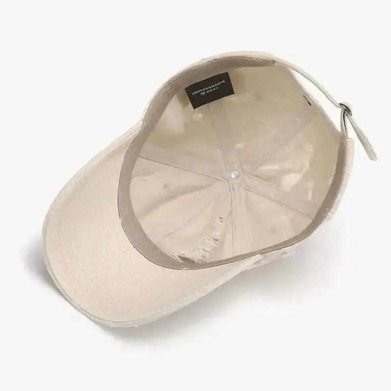 Distressed Adjustable Cotton Baseball Cap - Bad Moms Club