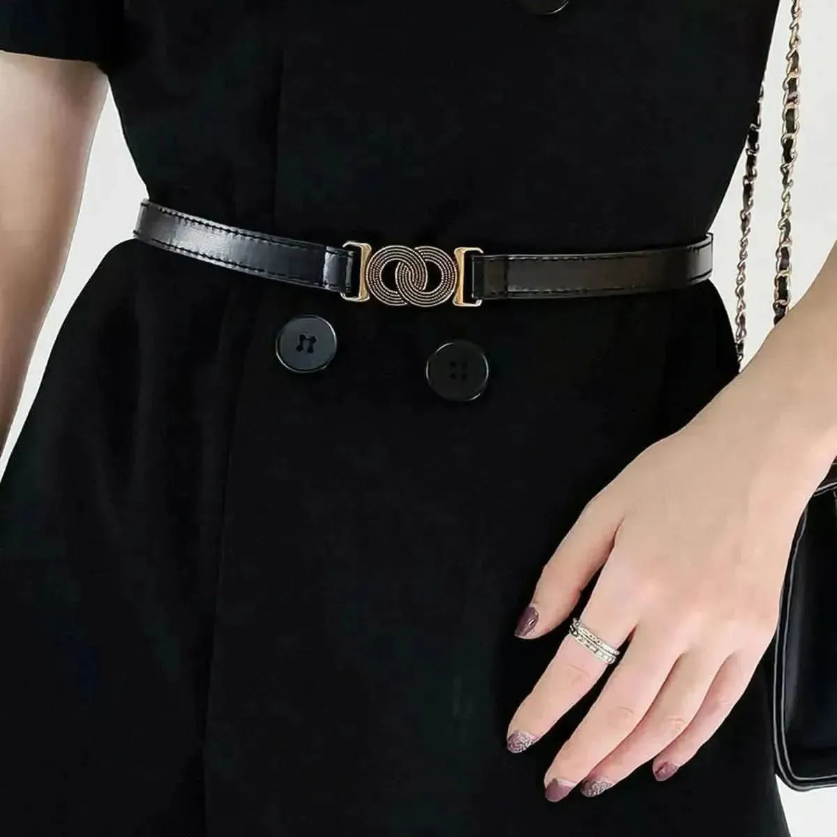 Alloy Buckle PU Belt - Bad Moms Club