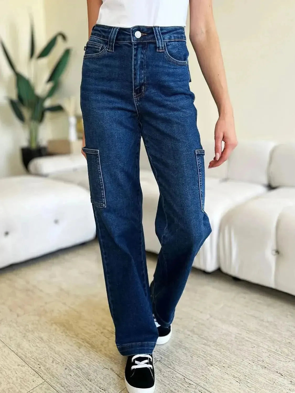 Judy Blue Full Size High Waist Cargo Jeans - Bad Moms Club