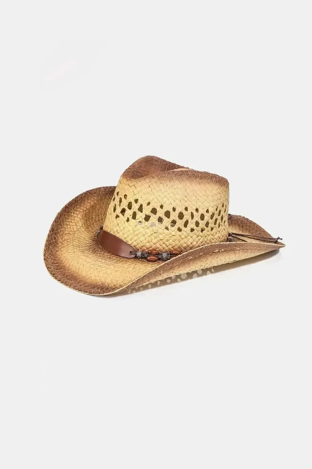 Fame Cutout Wide Brim Straw Hat - Bad Moms Club