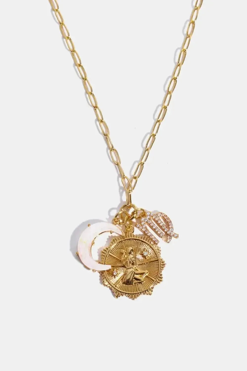Constellation and Moon Pendant Copper Necklace - Bad Moms Club