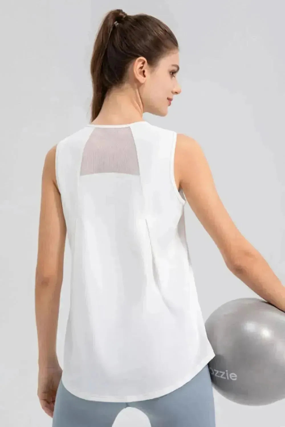 Round Neck Wide strap Active Tank - Bad Moms Club