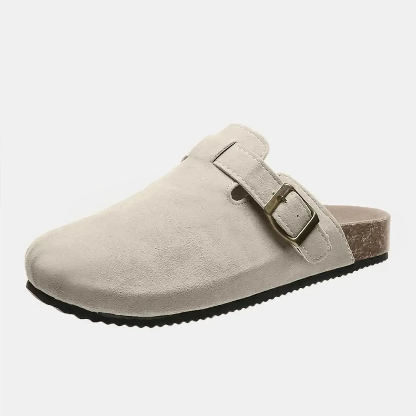 Suede Closed Toe Buckle Slide - Bad Moms Club
