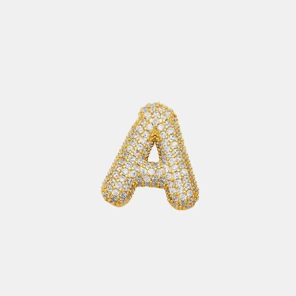Inlaid Zircon Bubble Initial Necklace - Bad Moms Club