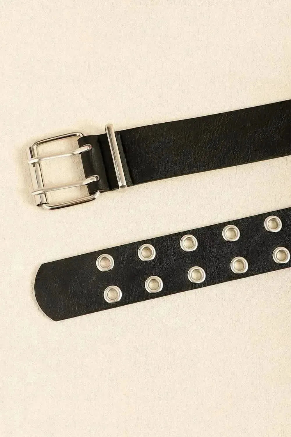 PU Leather Two Row Eyelet Belt - Bad Moms Club