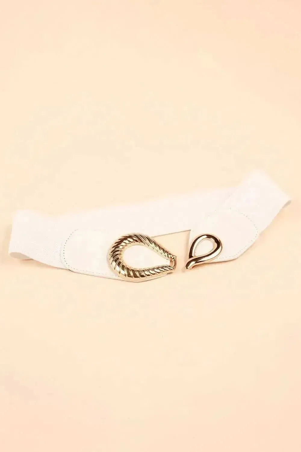 Ribbed Alloy Buckle Elastic Belt - Bad Moms Club