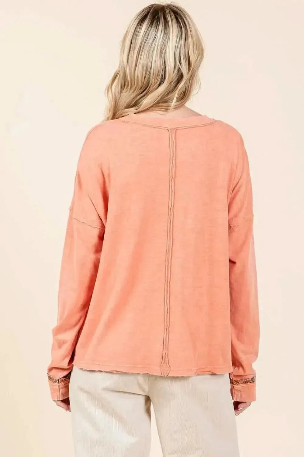 Mittoshop Mineral Wash Star Patch Long Sleeve T-Shirt - Bad Moms Club