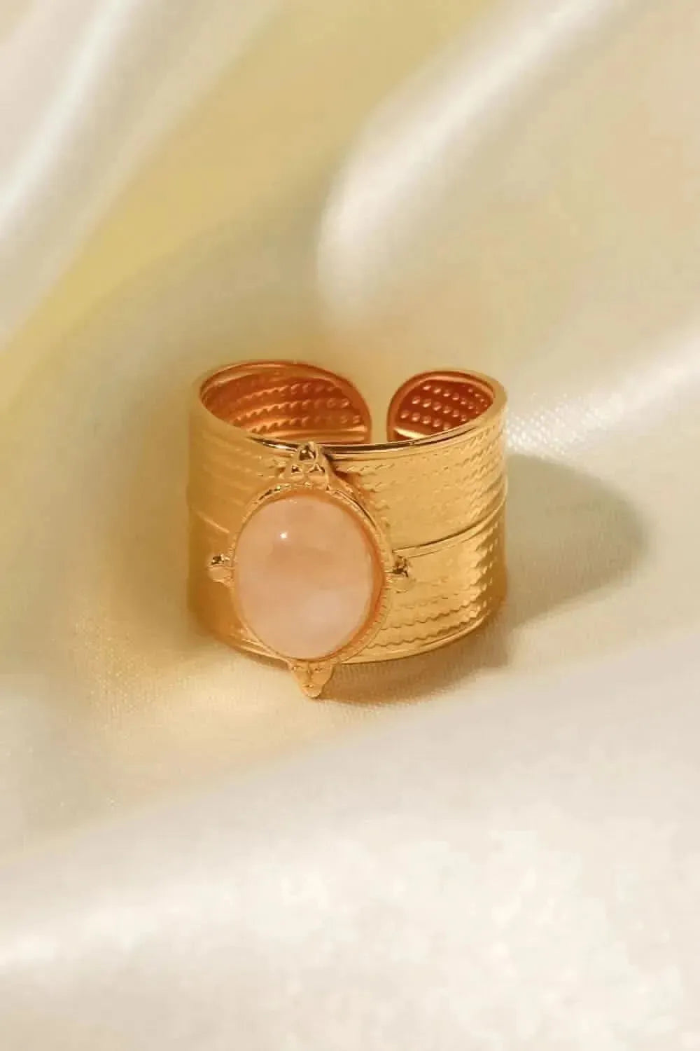 18K Gold-Plated Wide Open Ring - Bad Moms Club