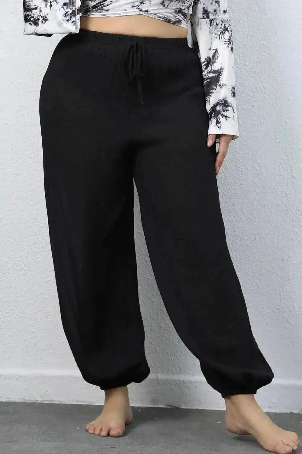 Plus Size Drawstring Jogger Pants - Bad Moms Club