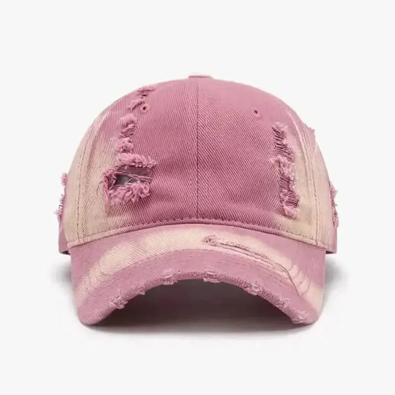 Distressed Adjustable Cotton Baseball Cap - Bad Moms Club