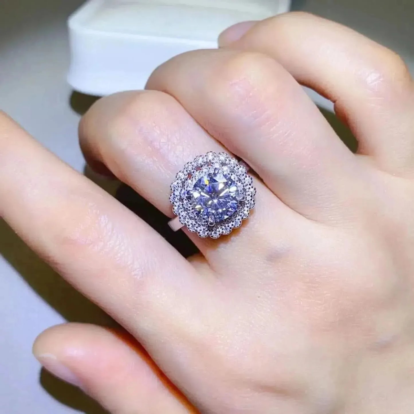 2 Carat Moissanite 925 Sterling Silver Ring - Bad Moms Club