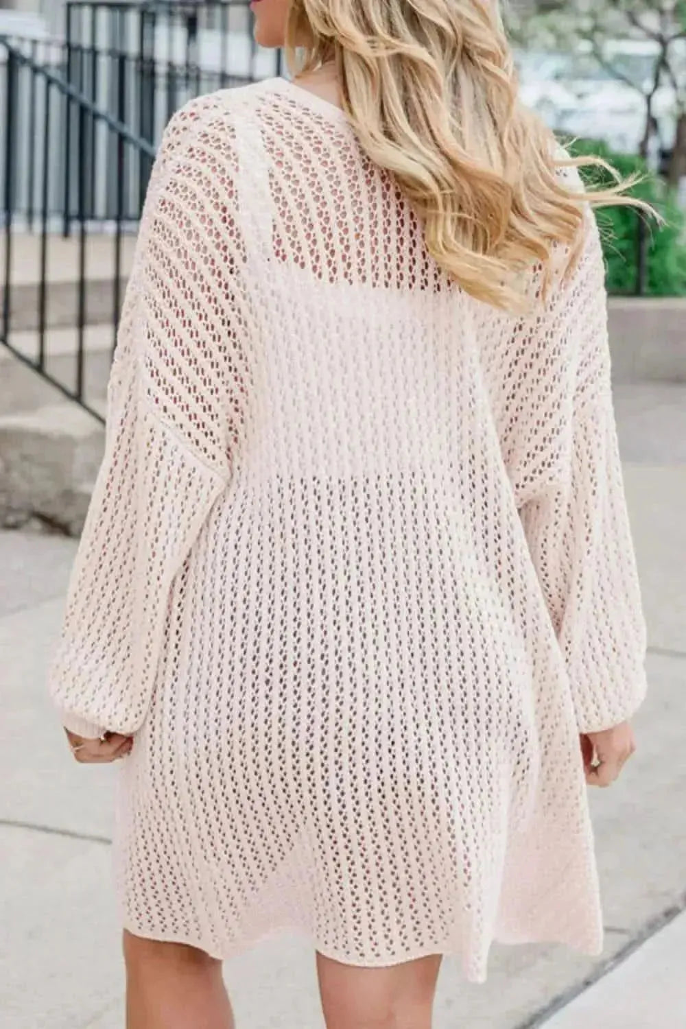 Open Front Long Sleeve Cardigan - Bad Moms Club