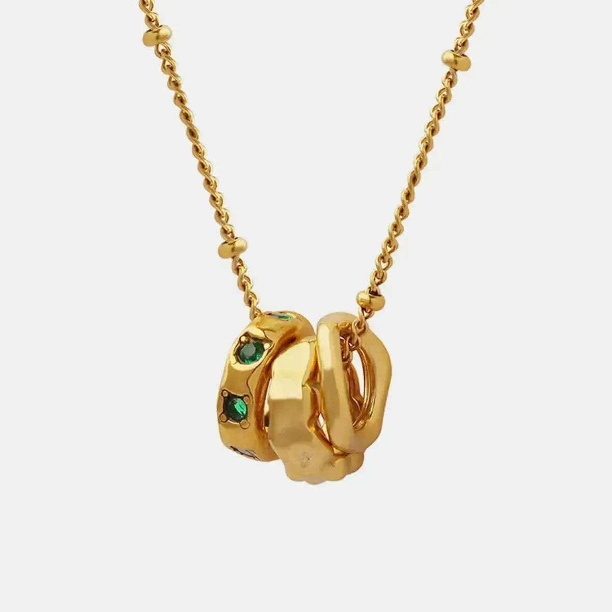 Titanium Steel Inlaid Zircon Pendant Necklace - Bad Moms Club