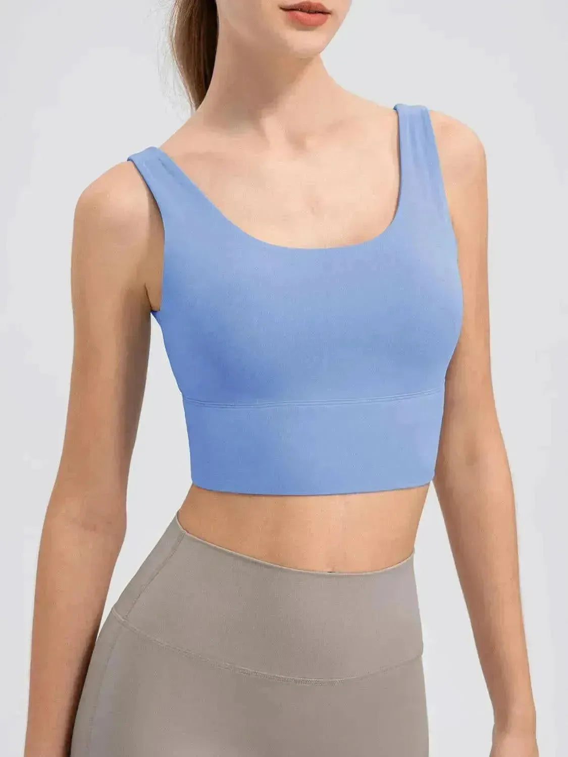 Scoop Neck Wide Strap Active Tank - Bad Moms Club