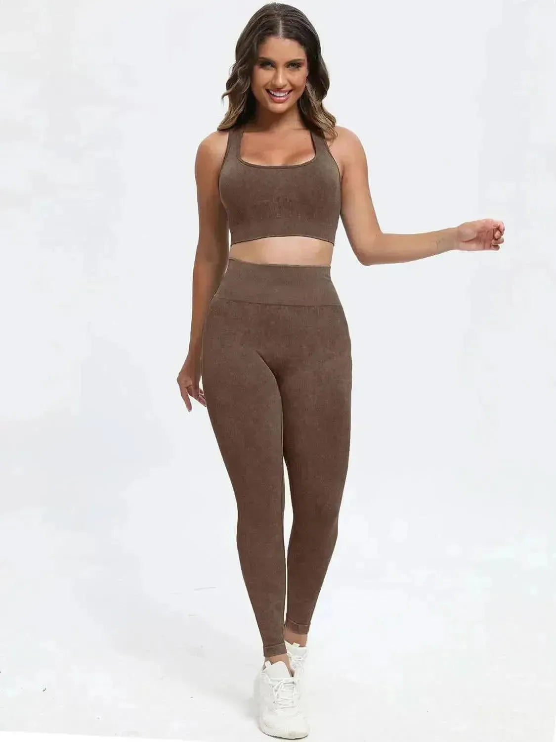 Scoop Neck Wide Strap Top and Pants Active Set - Bad Moms Club