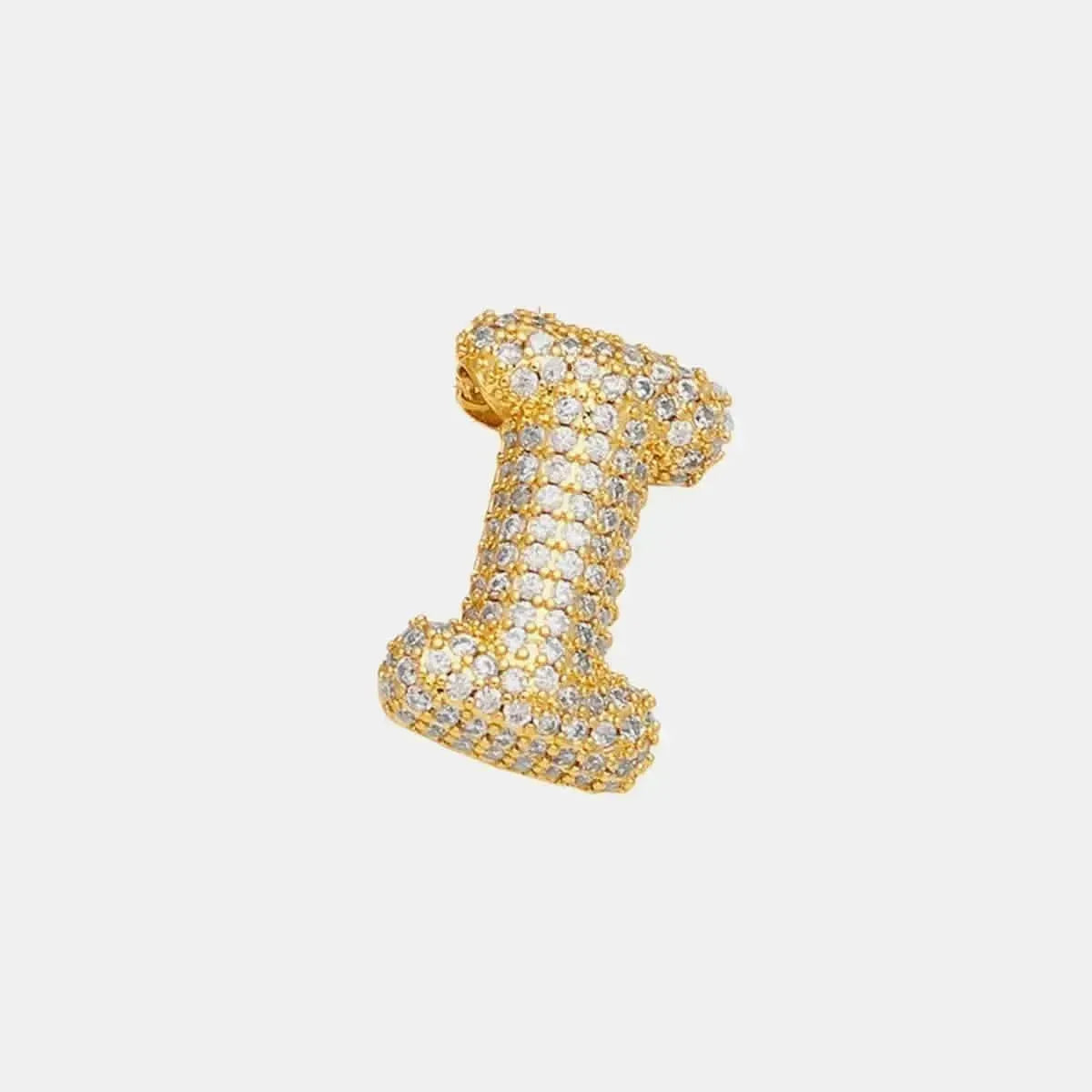 Inlaid Zircon Bubble Initial Necklace - Bad Moms Club