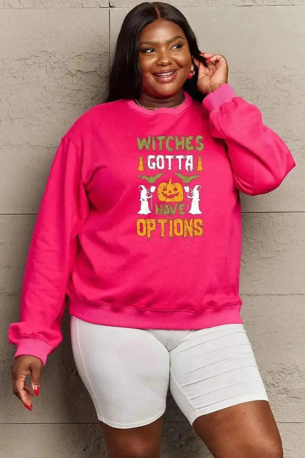 Simply Love Full Size Graphic Drop Shoulder Sweatshirt - Bad Moms Club