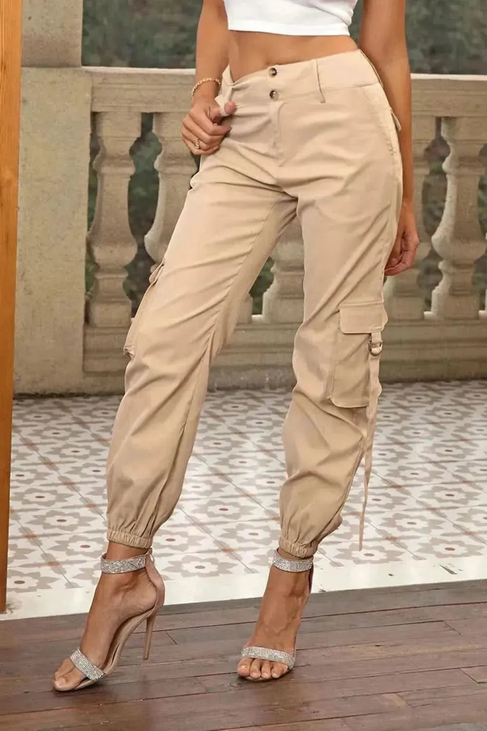 High Waist Cargo Pants - Bad Moms Club