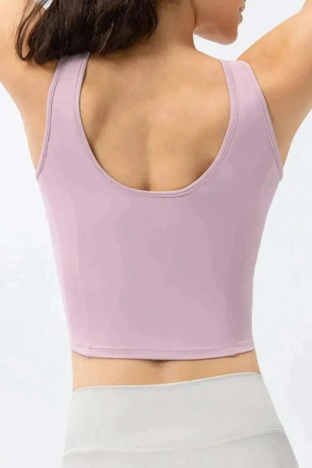 Round Neck Wide Strap Active Tank - Bad Moms Club