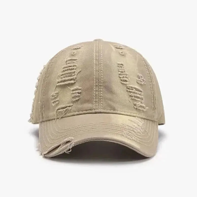 Distressed Adjustable Cotton Baseball Cap - Bad Moms Club