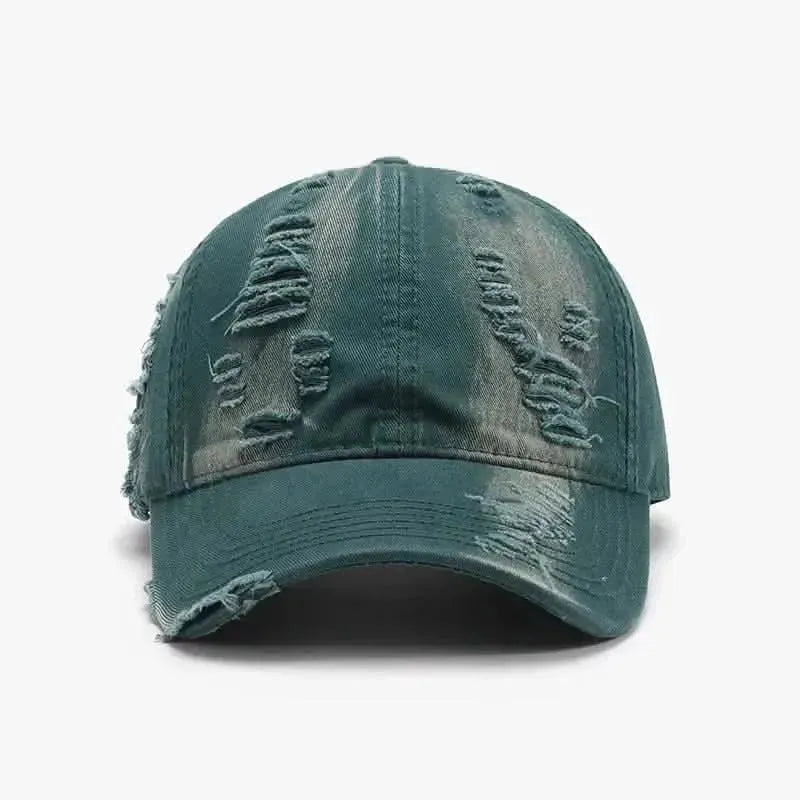 Distressed Adjustable Cotton Baseball Cap - Bad Moms Club