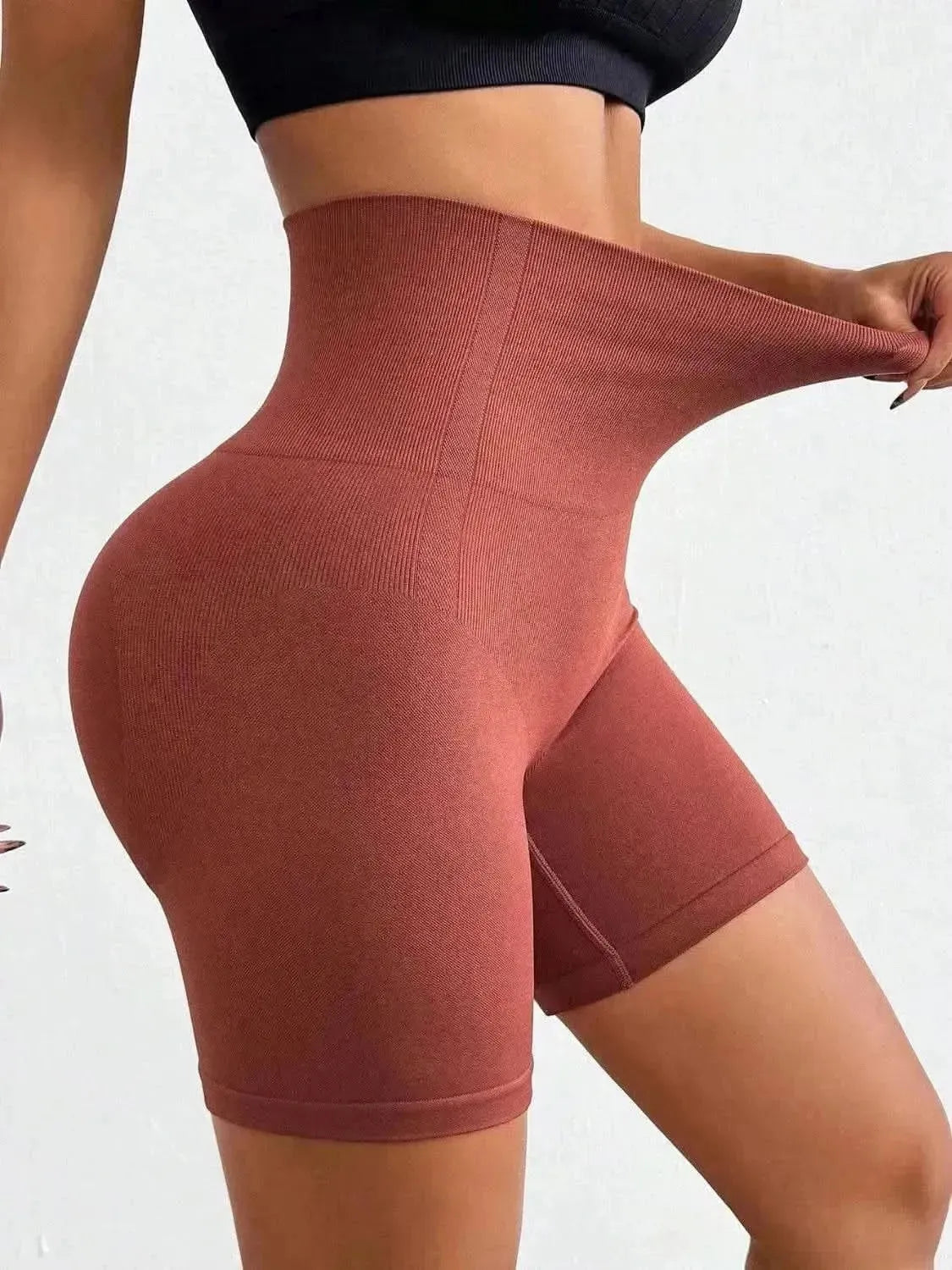 Seamless High Waist Active Shorts - Bad Moms Club