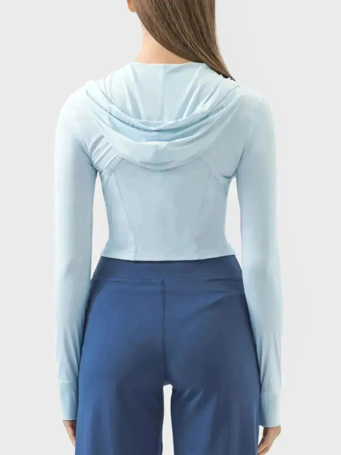 Zip Up Hooded Long Sleeve Active Outerwear - Bad Moms Club