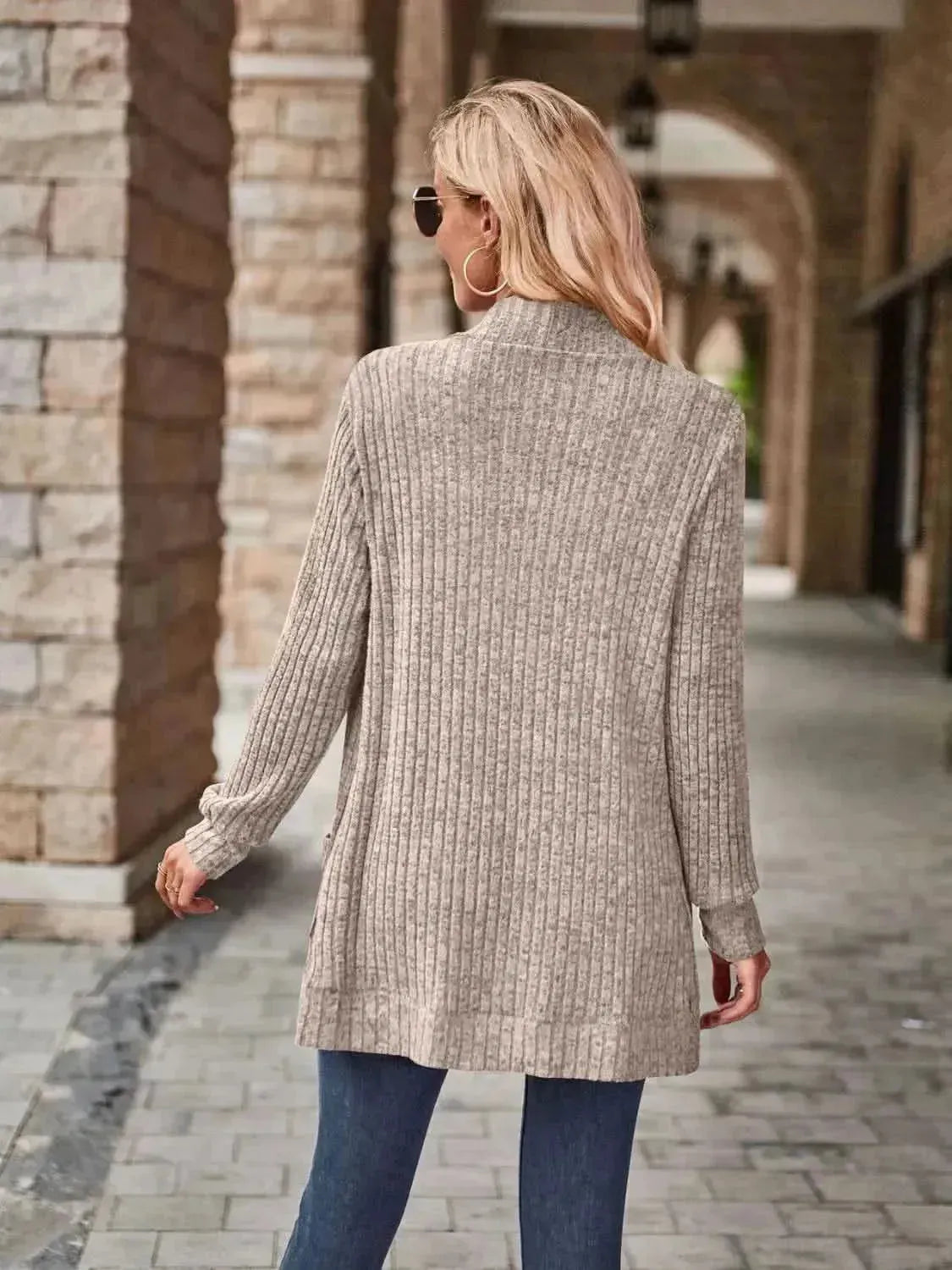 Open Front Cardigan with Pockets - Bad Moms Club