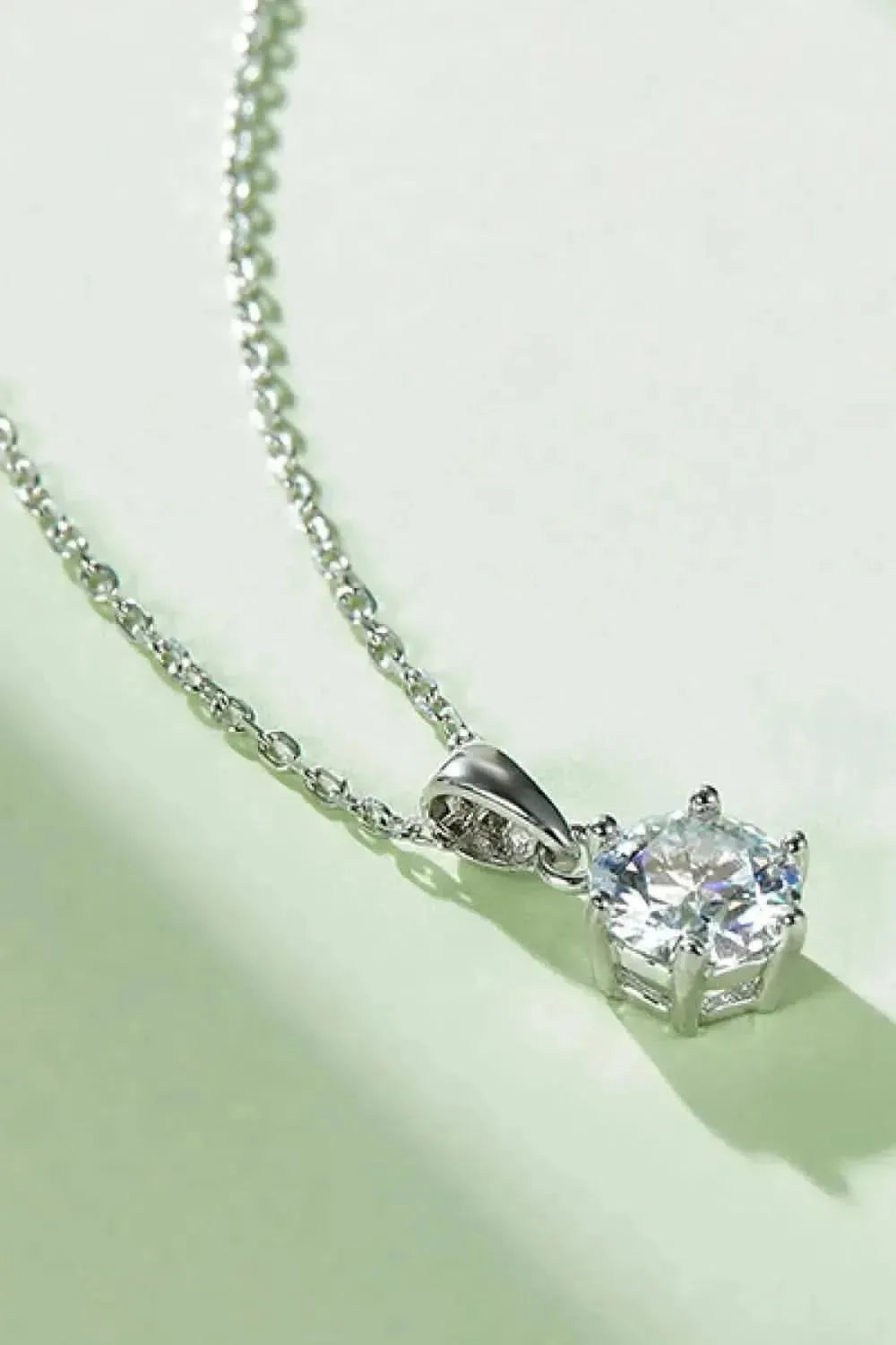 1 Carat Moissanite 925 Sterling Silver Necklace - Bad Moms Club