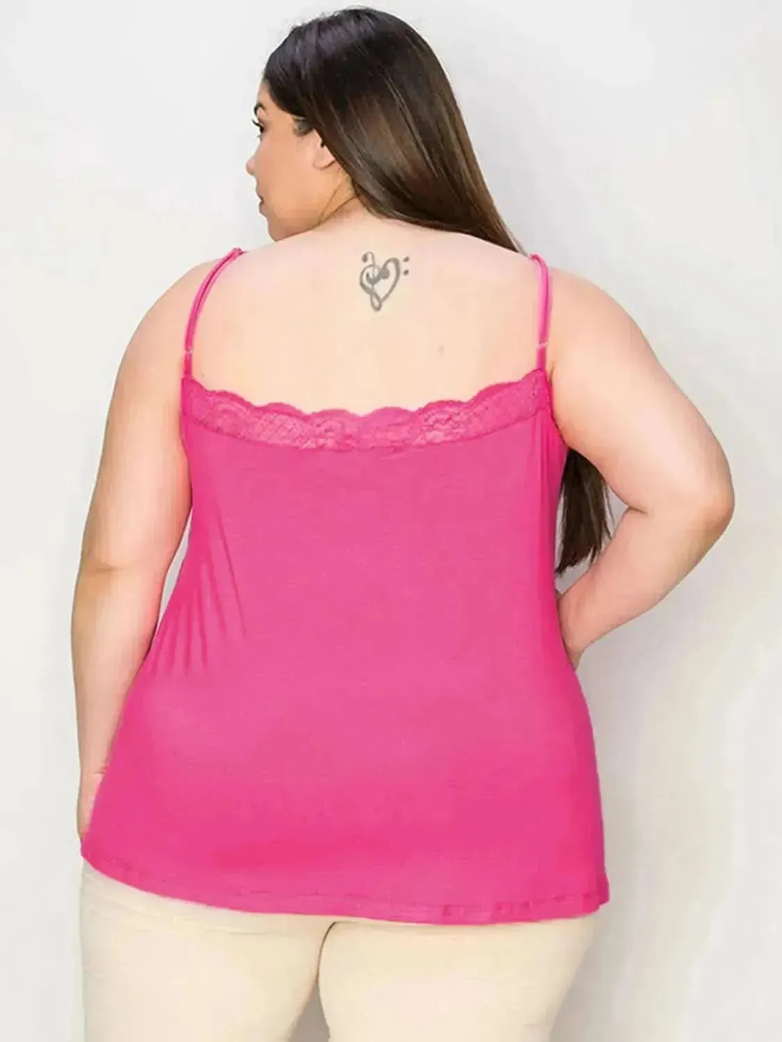 Basic Bae Full Size Lace Trim V-Neck Cami - Bad Moms Club