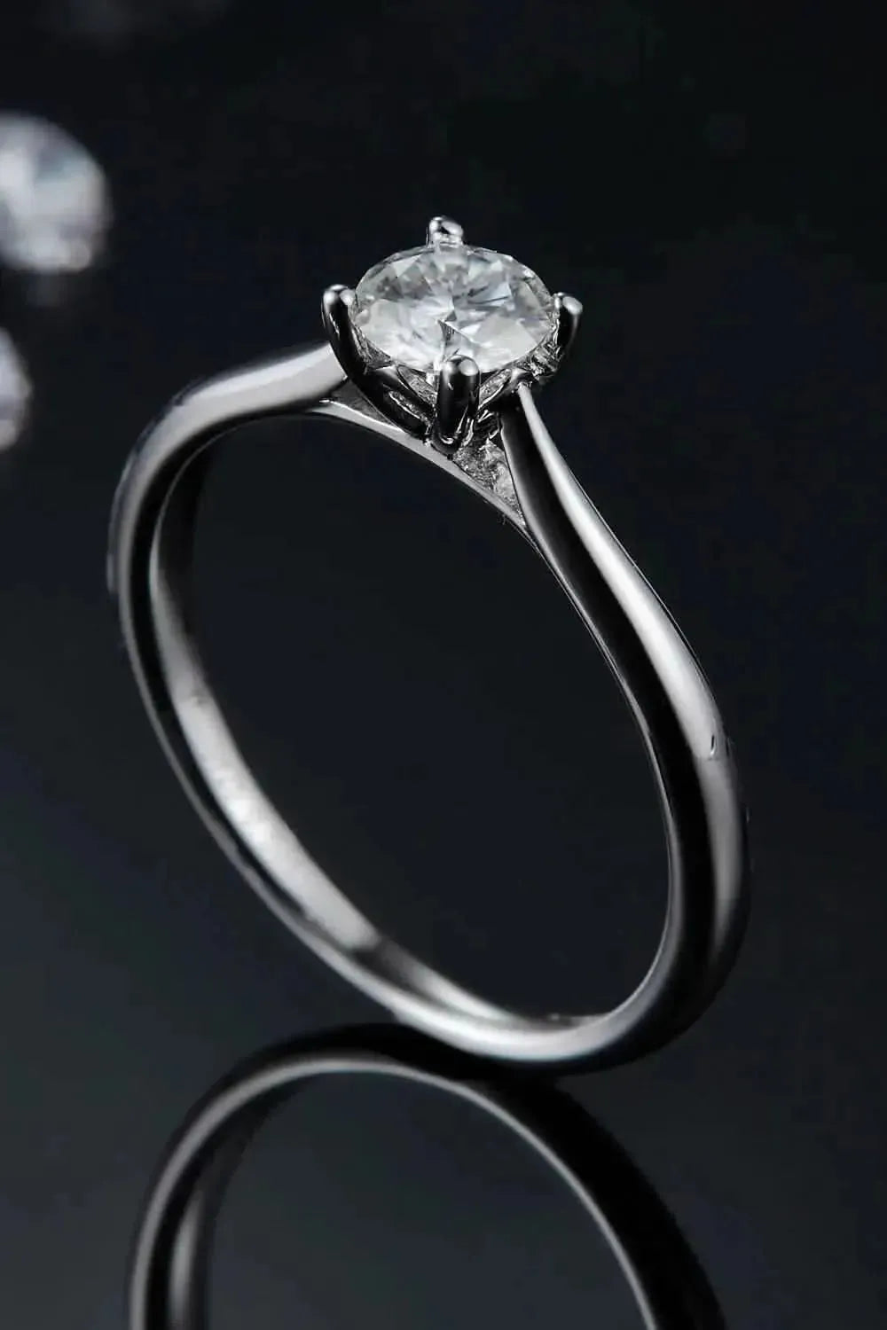 Moissanite 925 Sterling Silver Solitaire Ring - Bad Moms Club