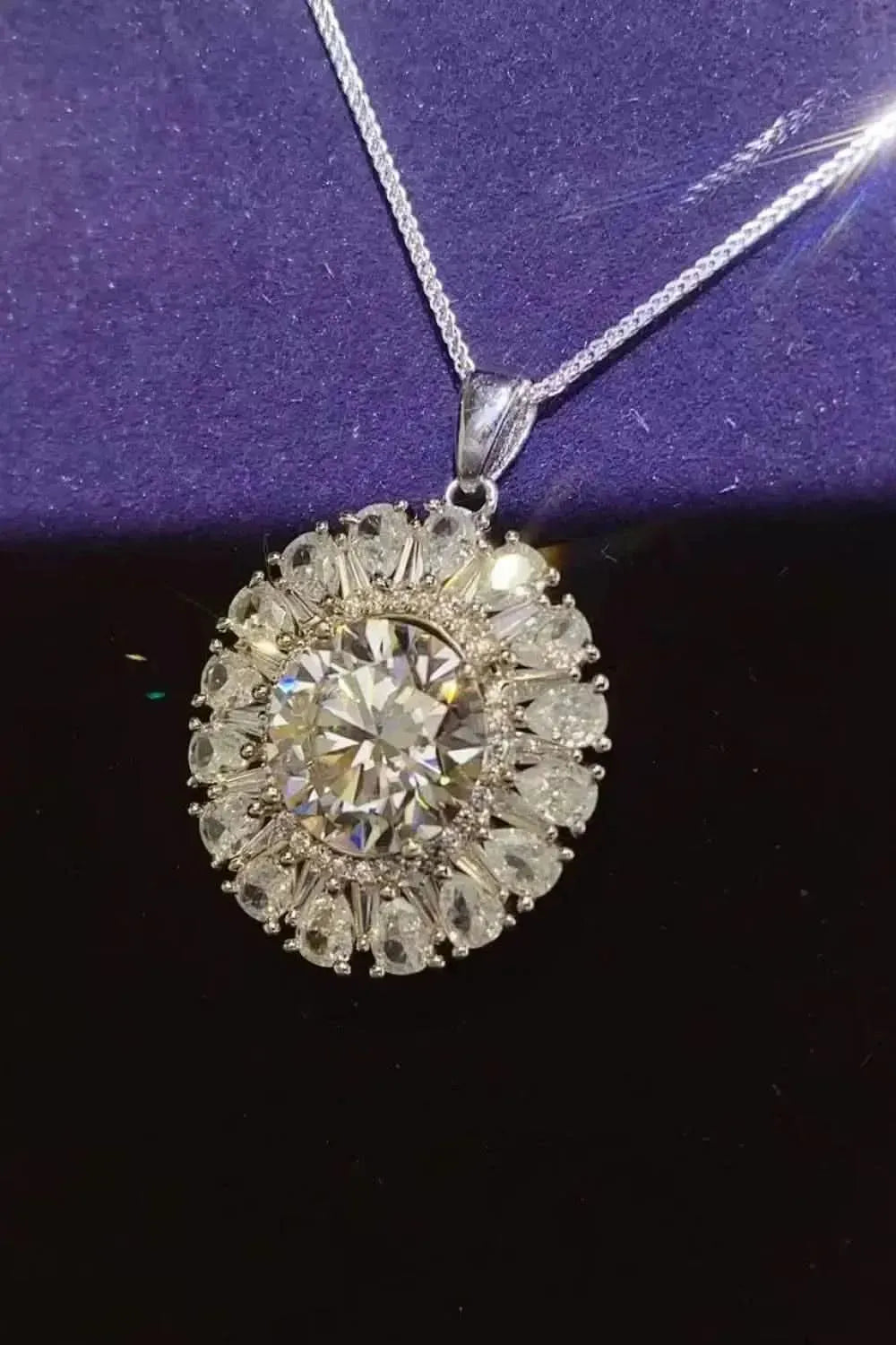 5 Carat Moissanite 925 Sterling Silver Necklace - Bad Moms Club