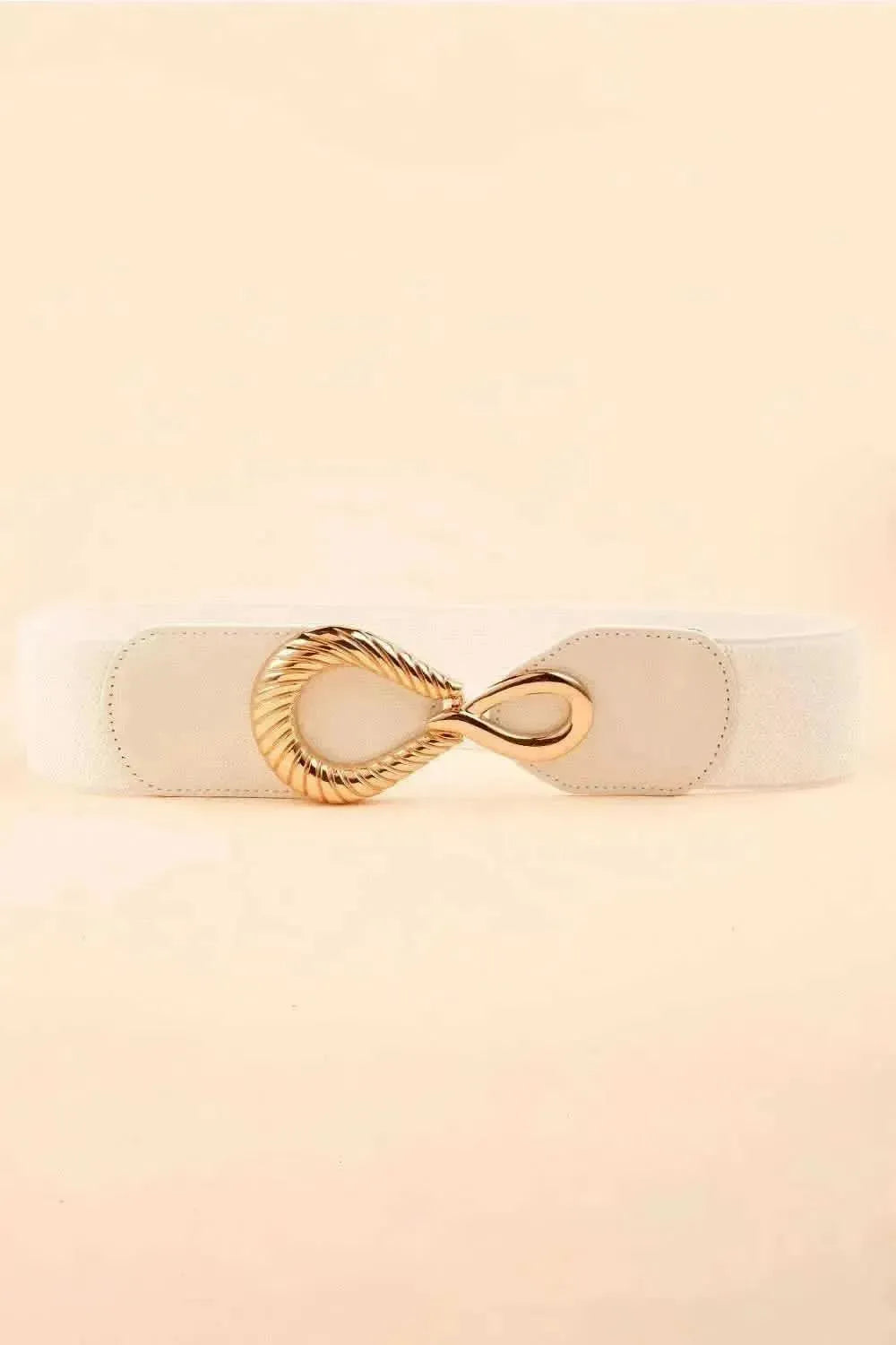 Ribbed Alloy Buckle Elastic Belt - Bad Moms Club