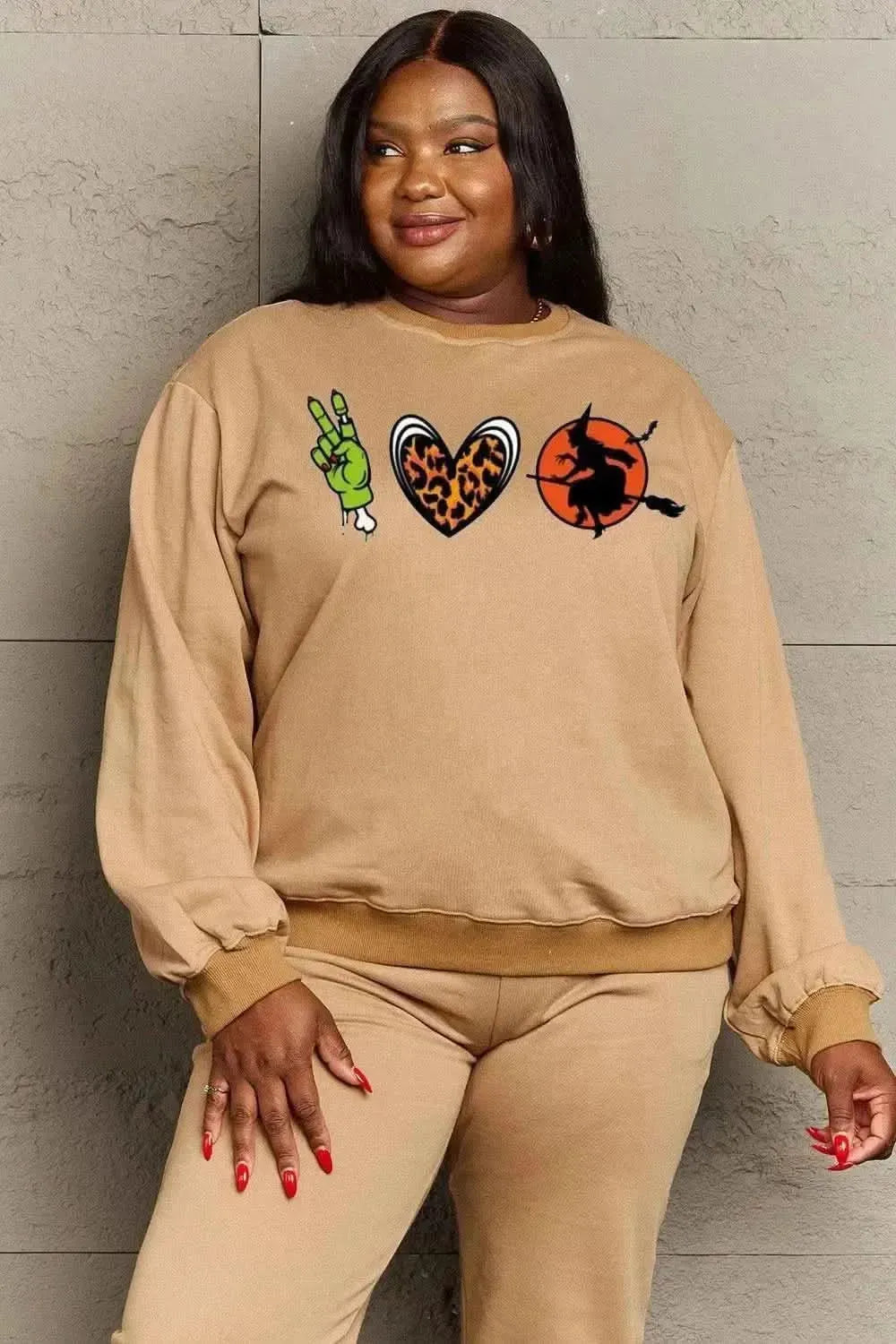 Simply Love Full Size Drop Shoulder Graphic Sweatshirt - Bad Moms Club