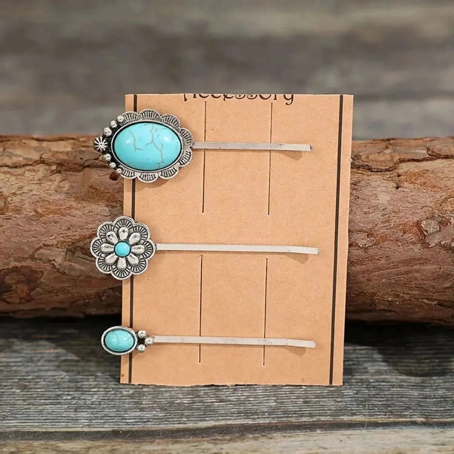 3 PCS/Set Artificial Turquoise Hair Pins - Bad Moms Club