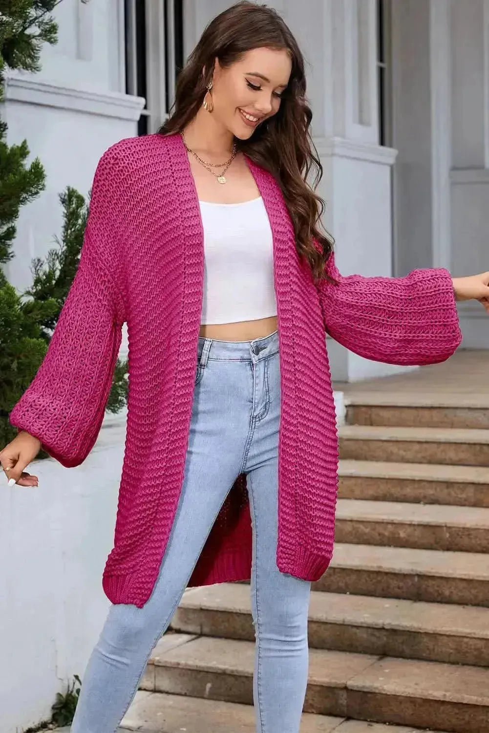 Open Front Longline Cardigan - Bad Moms Club
