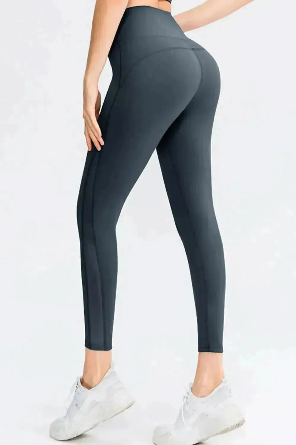 Wide Waistband Slim Fit Long Sports Pants - Bad Moms Club