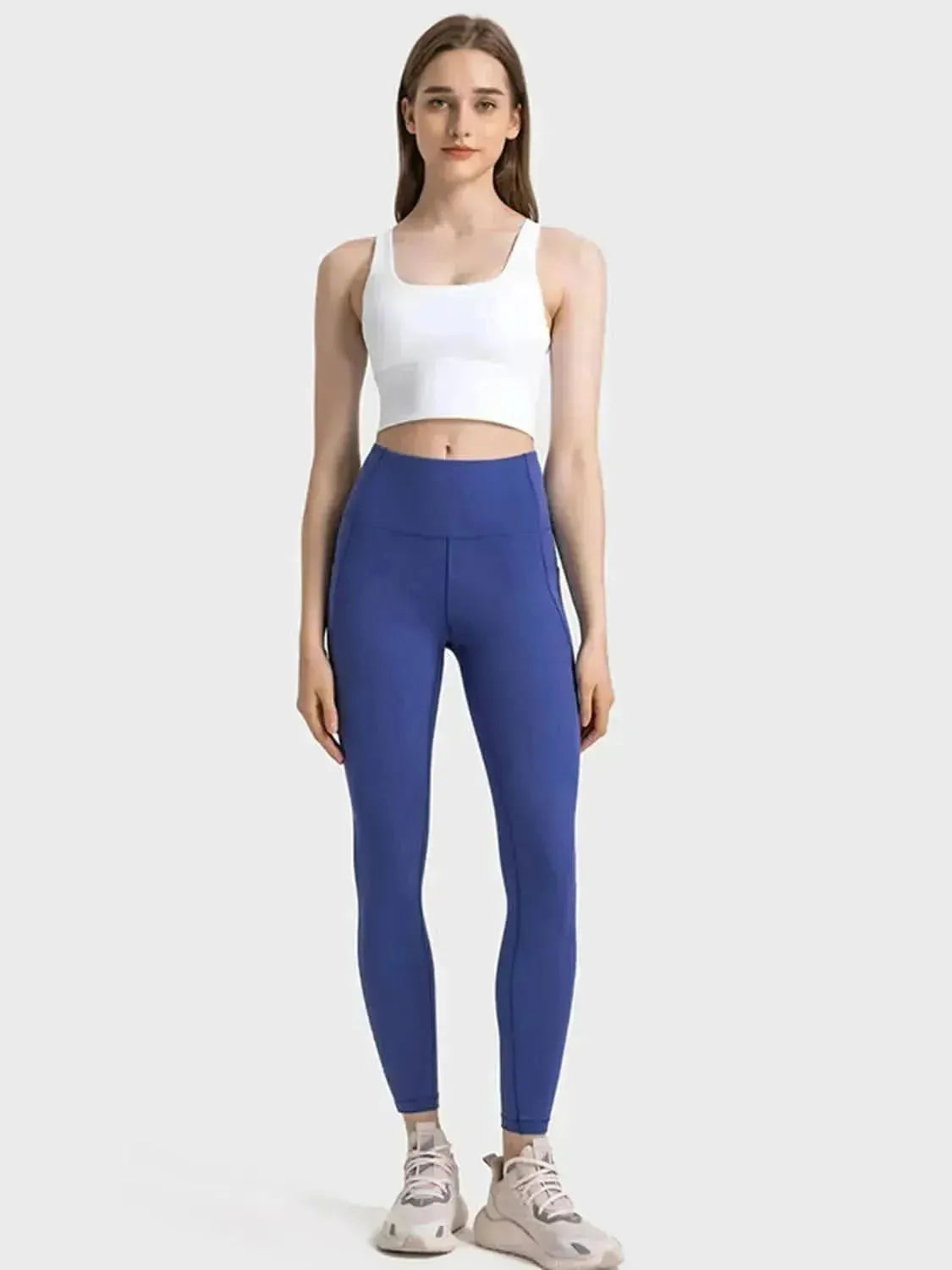 Scoop Neck Crisscross Straps Sports Bra - Bad Moms Club