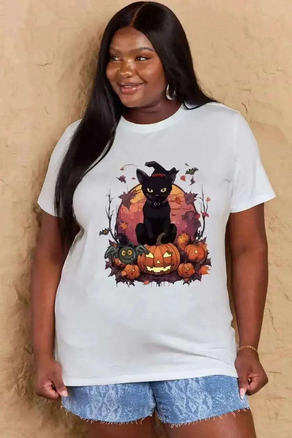 Simply Love Full Size Halloween Theme Graphic T-Shirt - Bad Moms Club