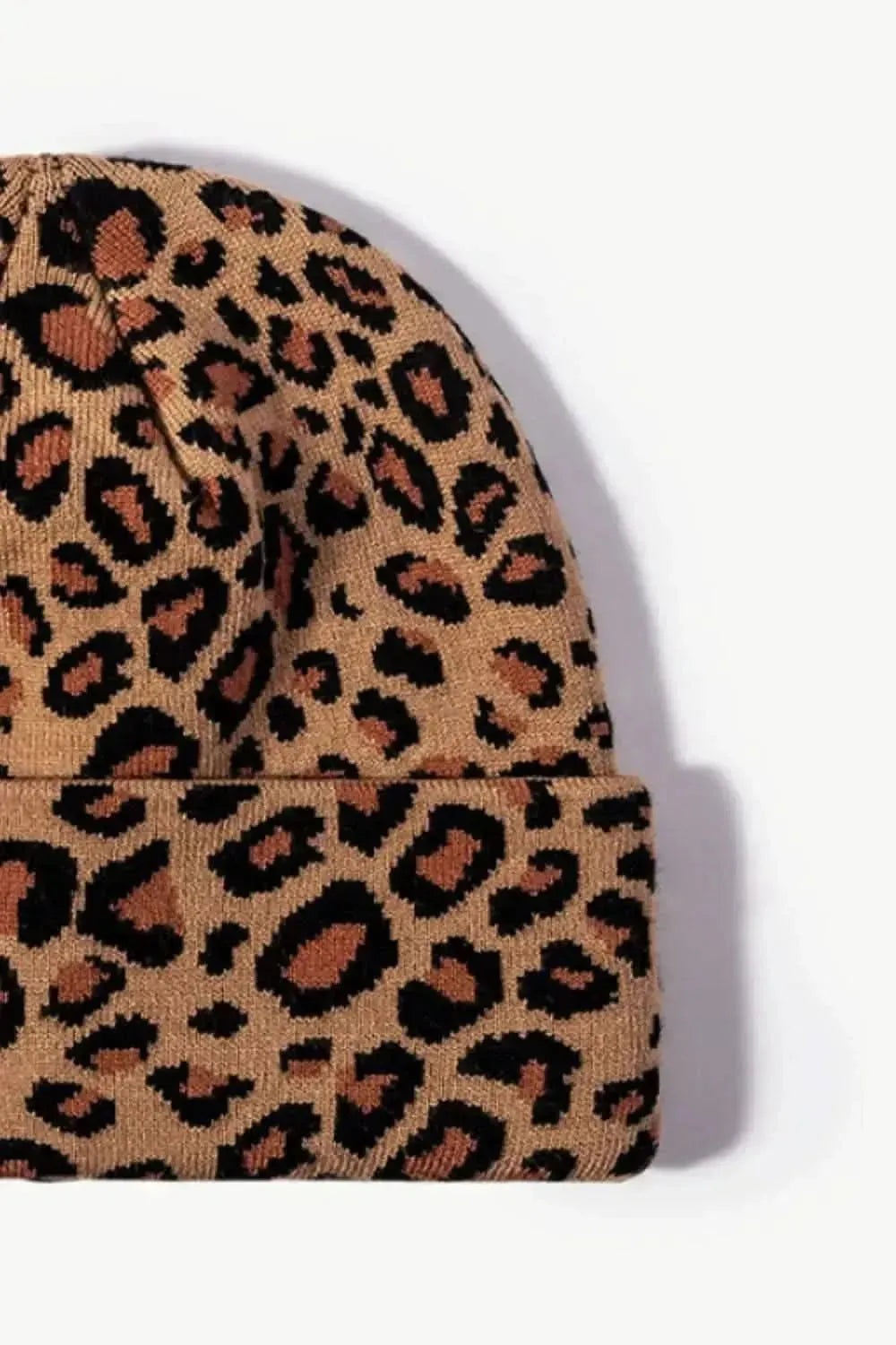 Leopard Pattern Cuffed Beanie - Bad Moms Club