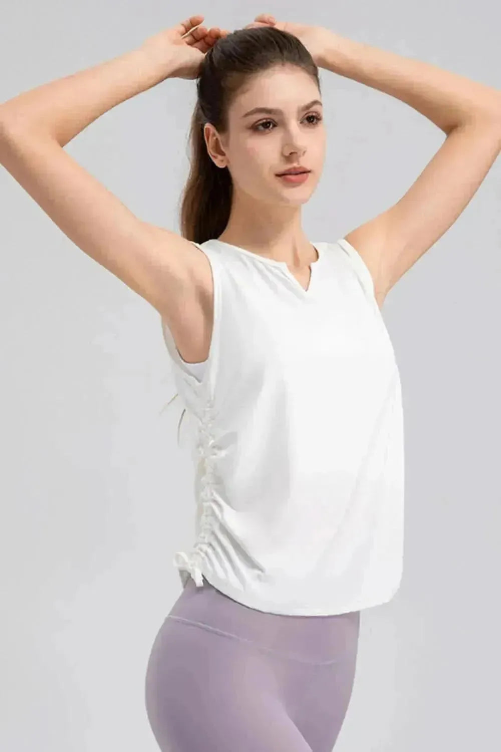 Notched Wide Strap Active Tank - Bad Moms Club