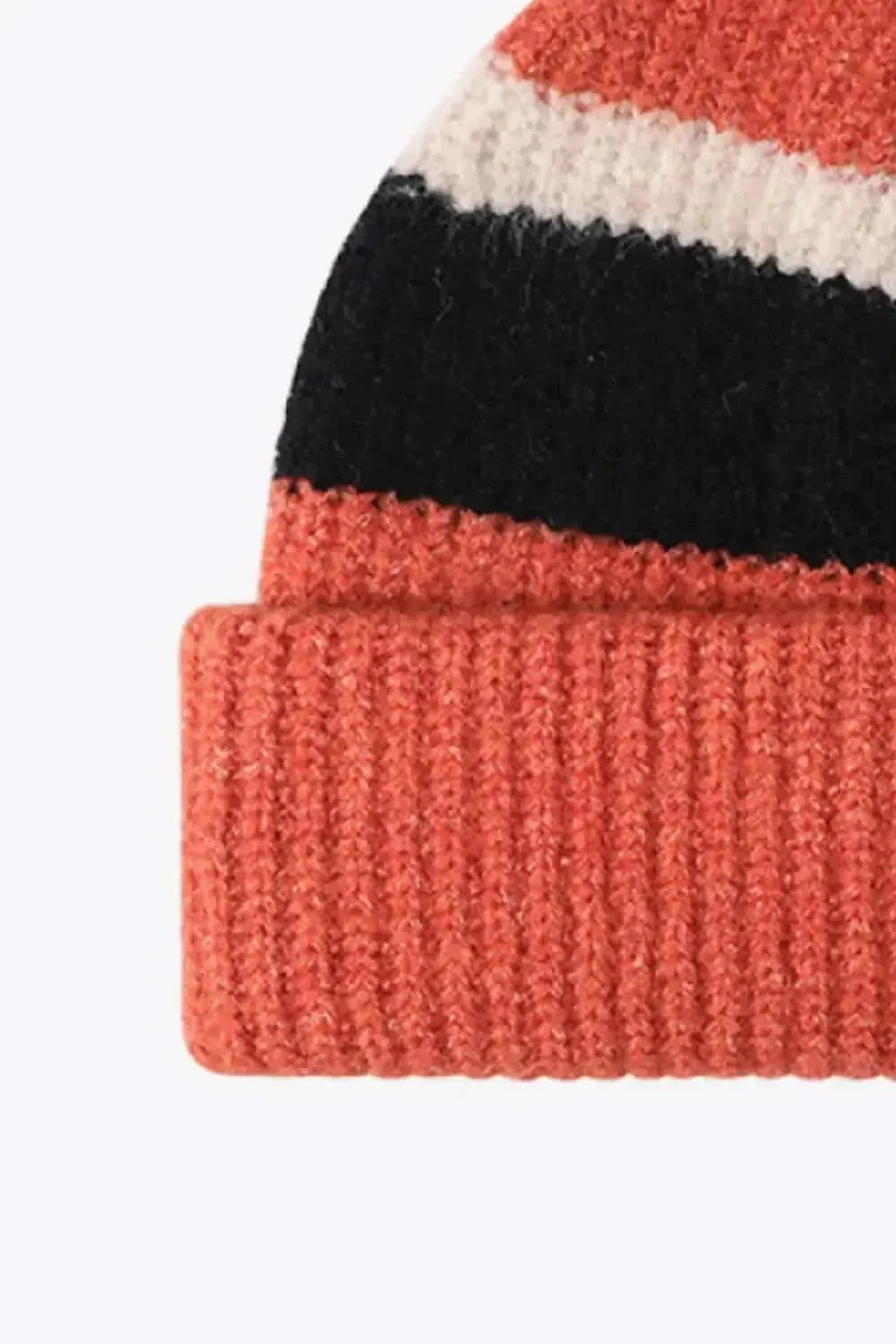 Tricolor Cuffed Knit Beanie - Bad Moms Club