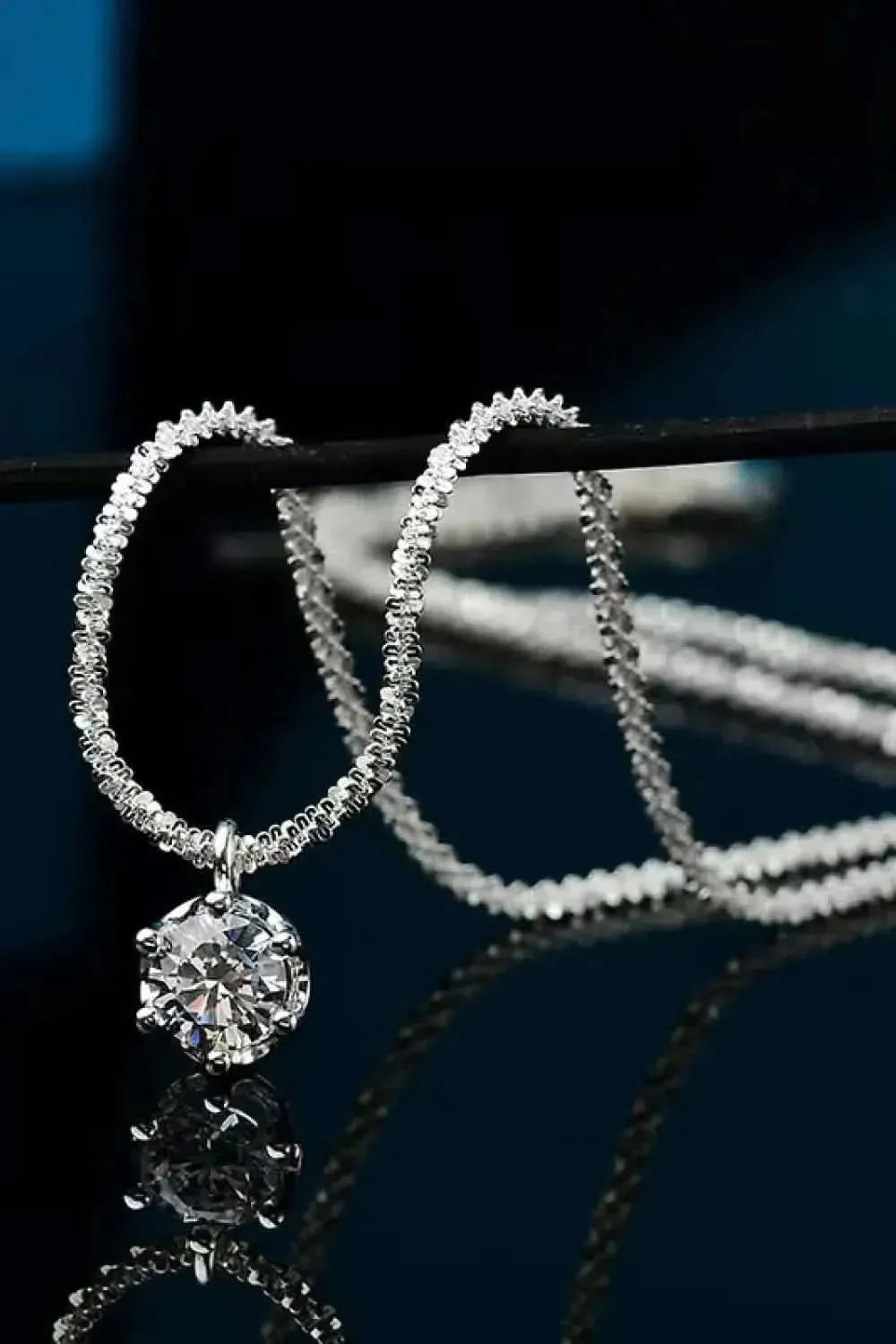 1 Carat Moissanite 925 Sterling Silver Necklace - Bad Moms Club