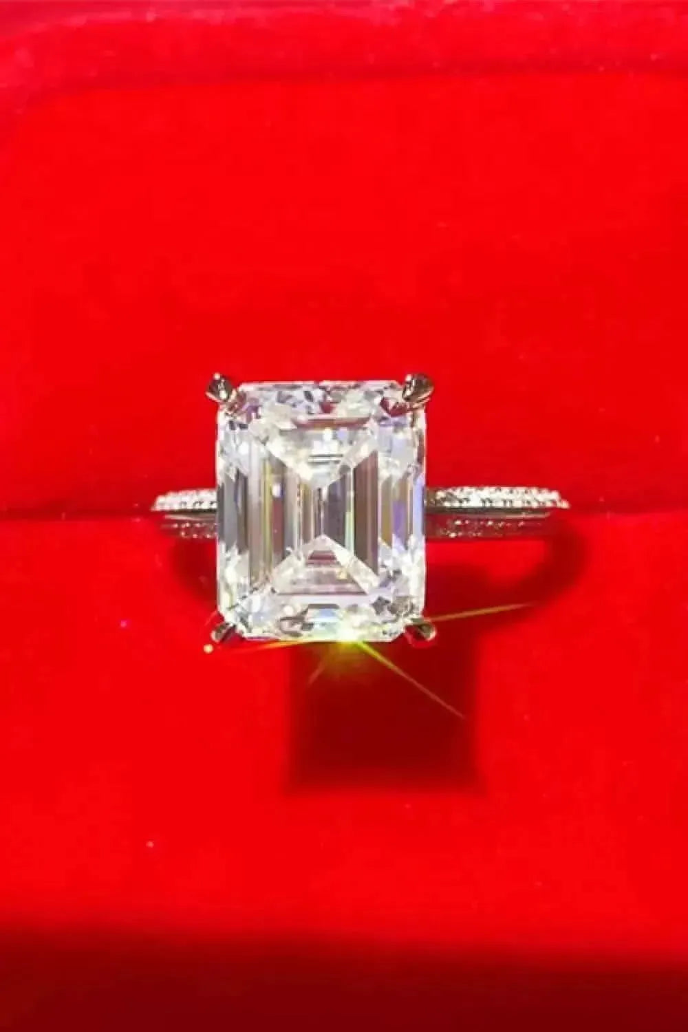 5 Carat Moissanite Platinum-Plated Ring - Bad Moms Club