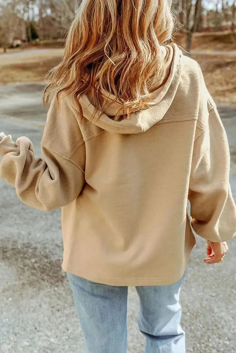 Zip-Up Drawstring Hooded Jacket - Bad Moms Club